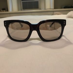 Cynthia Rowley Mirrored Tortoise Sunglasses